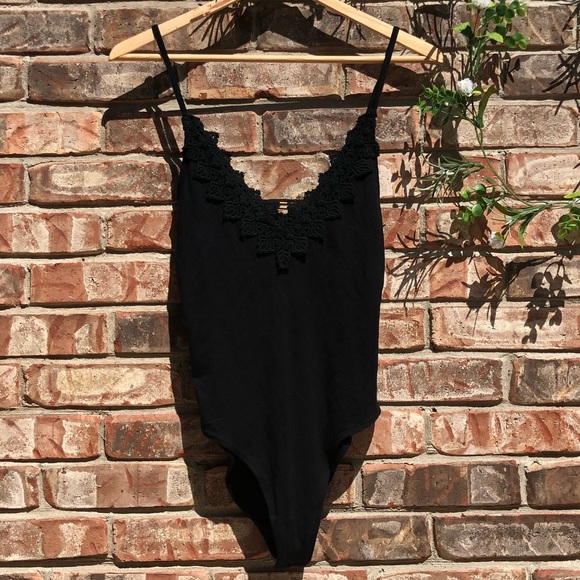 Free people black bodysuit - Picture 1 of 3